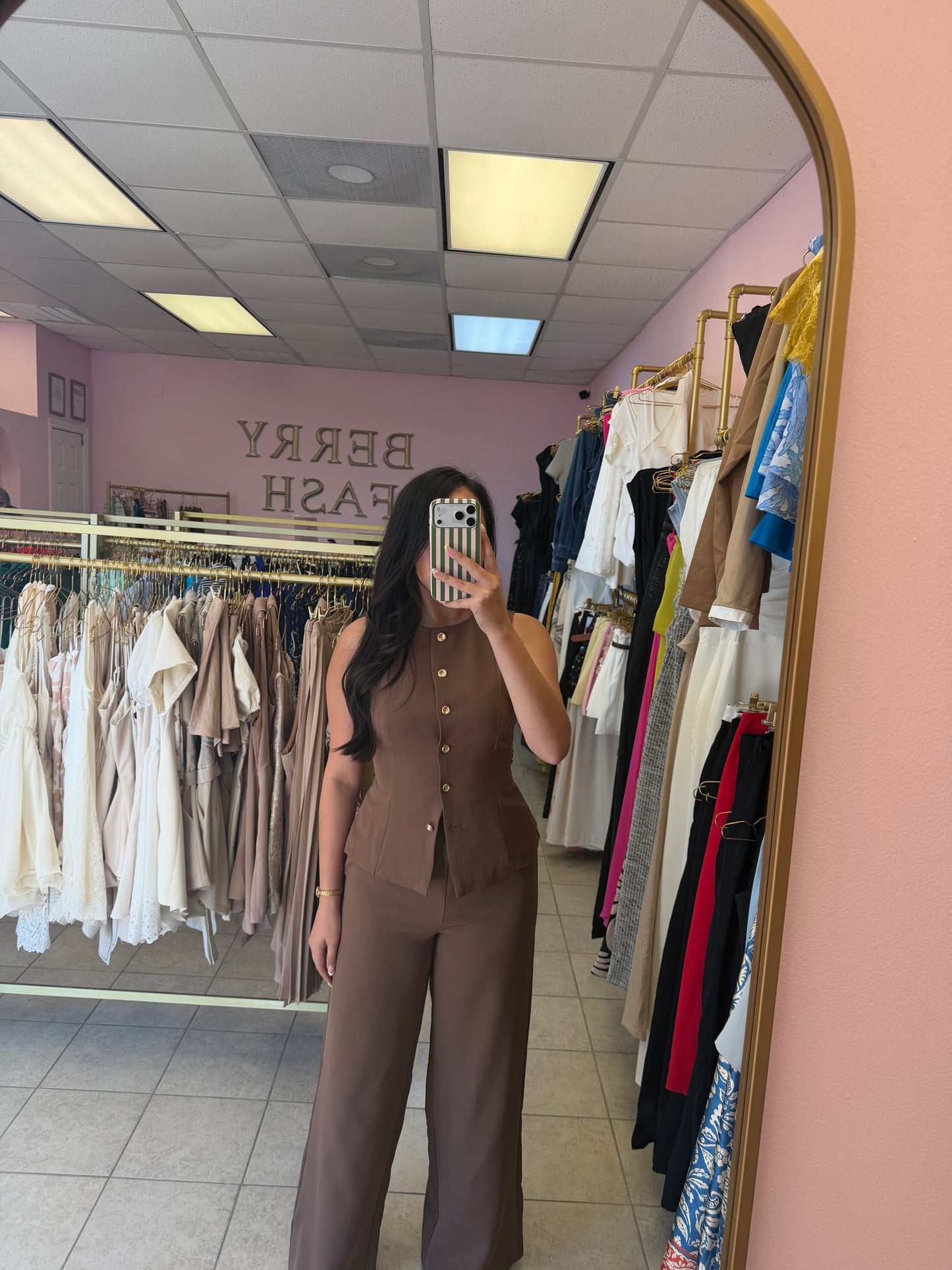 Carmen Brown Jumpsuit