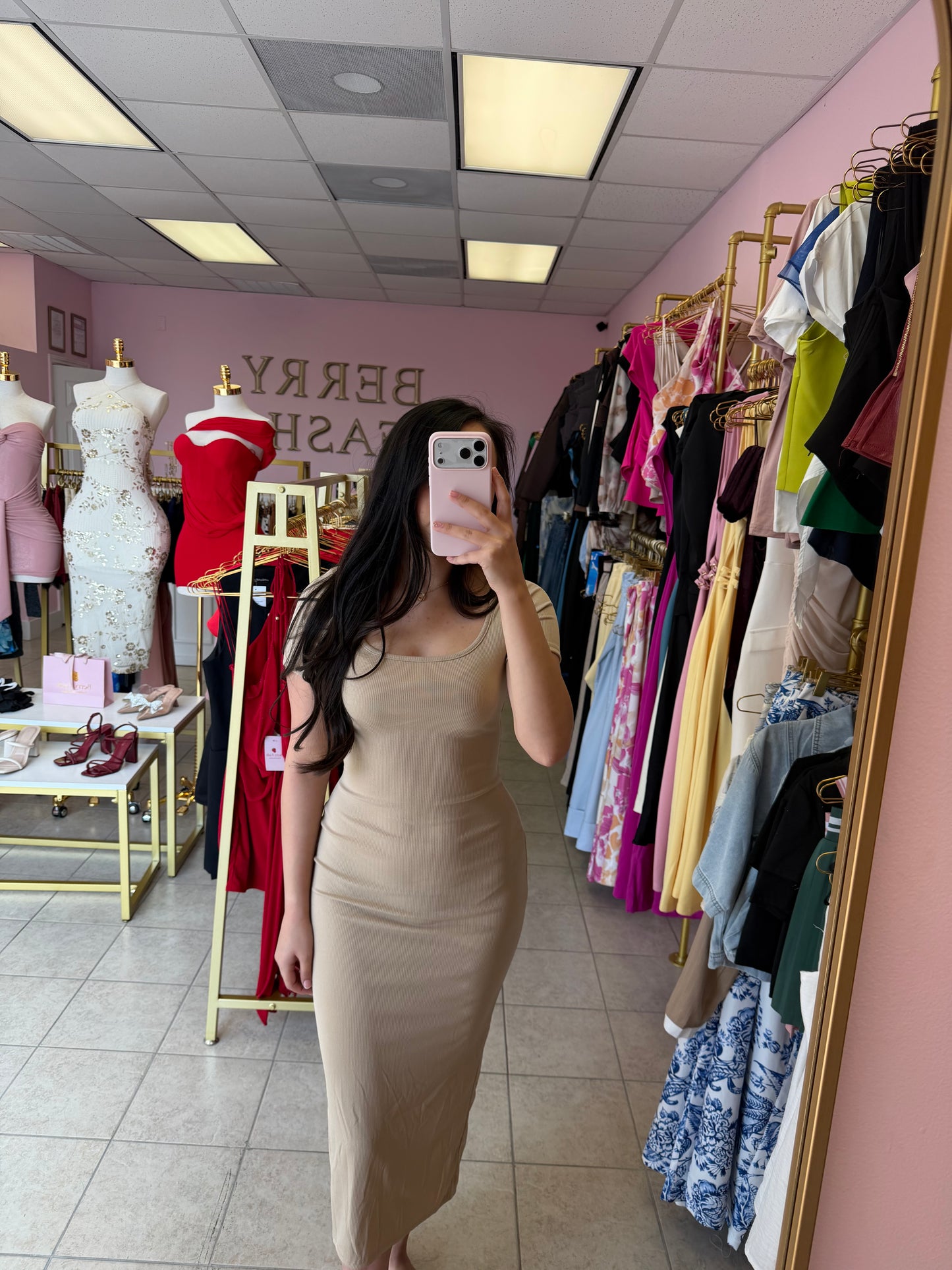 Desirae Beige Dress