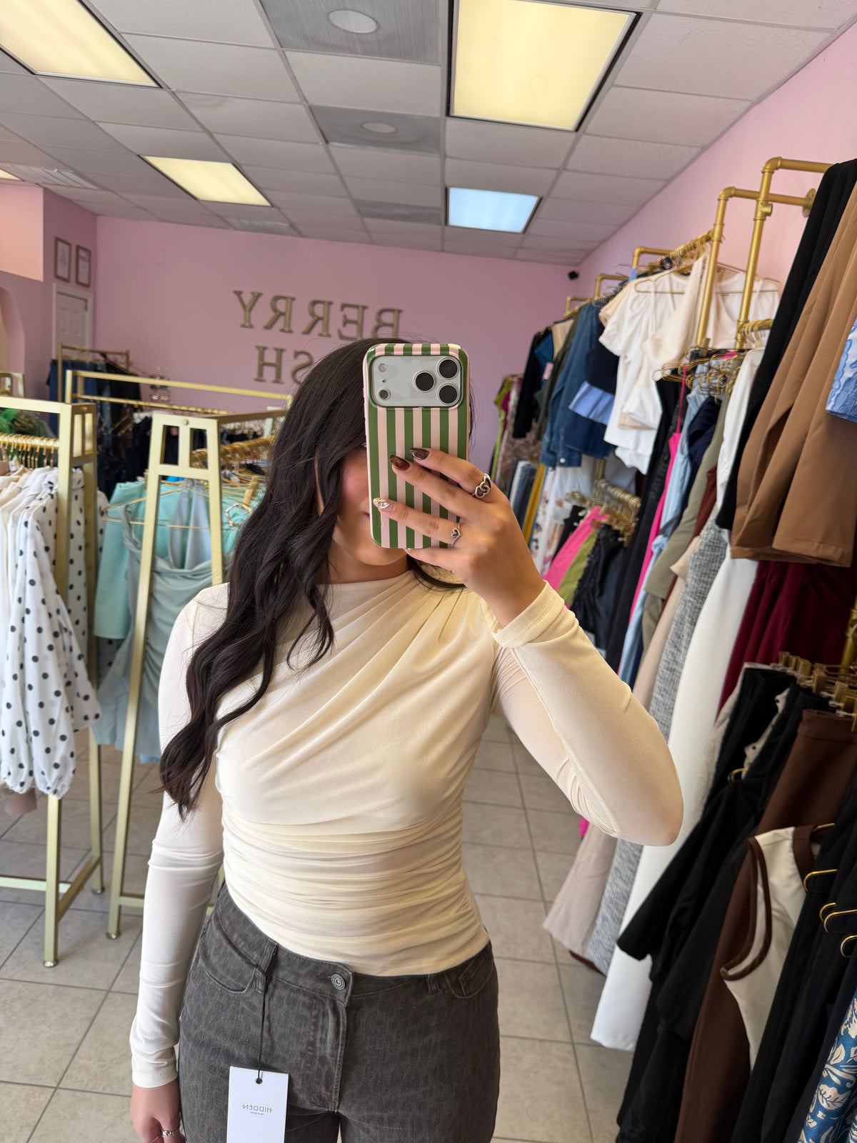 Stephanie Cream Top