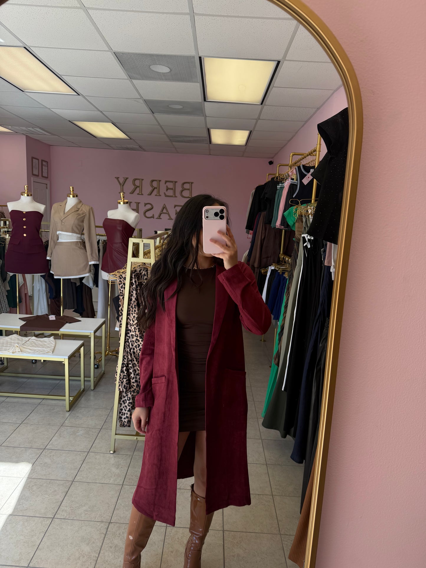 Fabiola burgundy Coat
