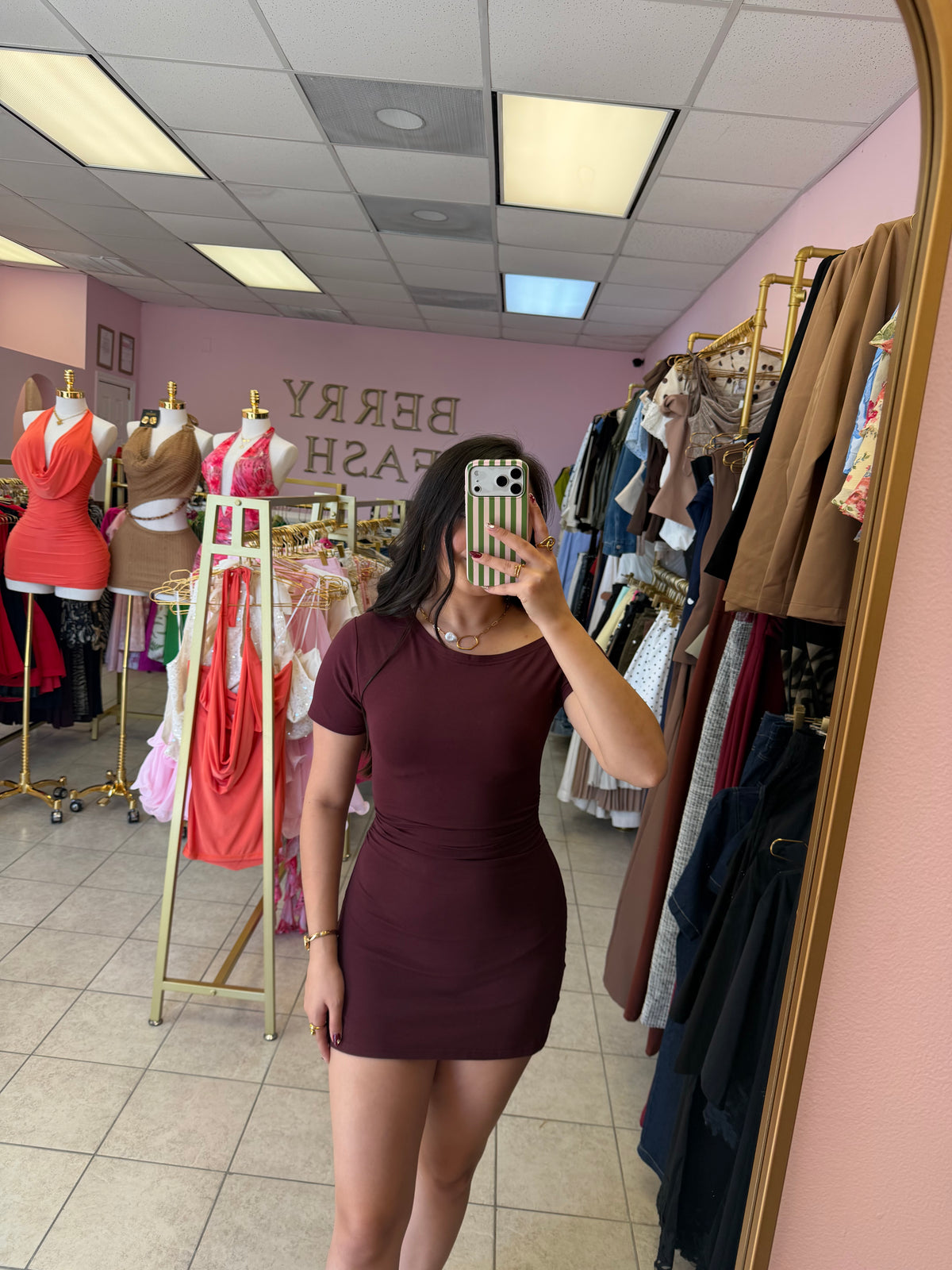 Angelica Burgundy Dress