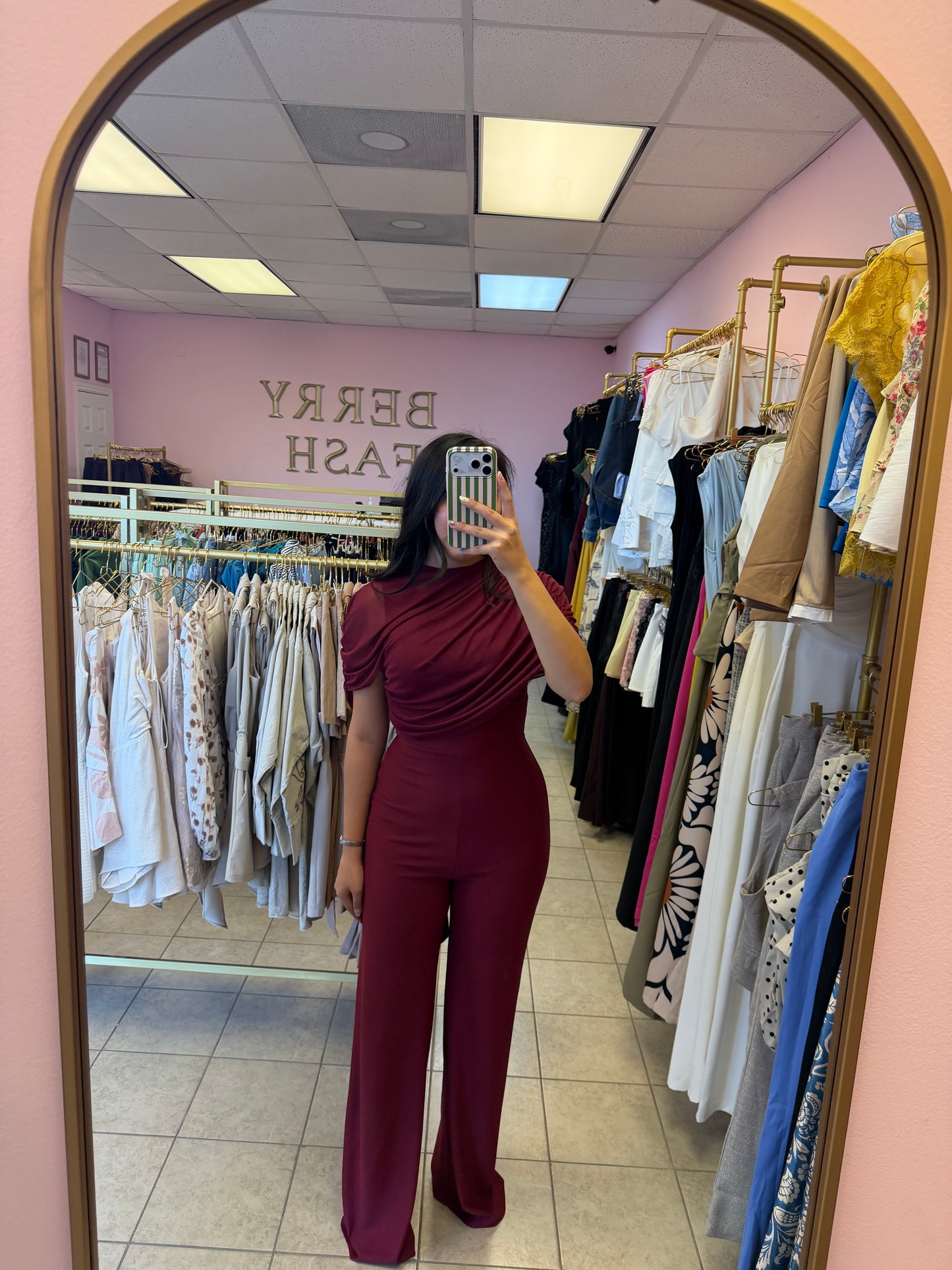 Leti Burgundy Jumpsuit