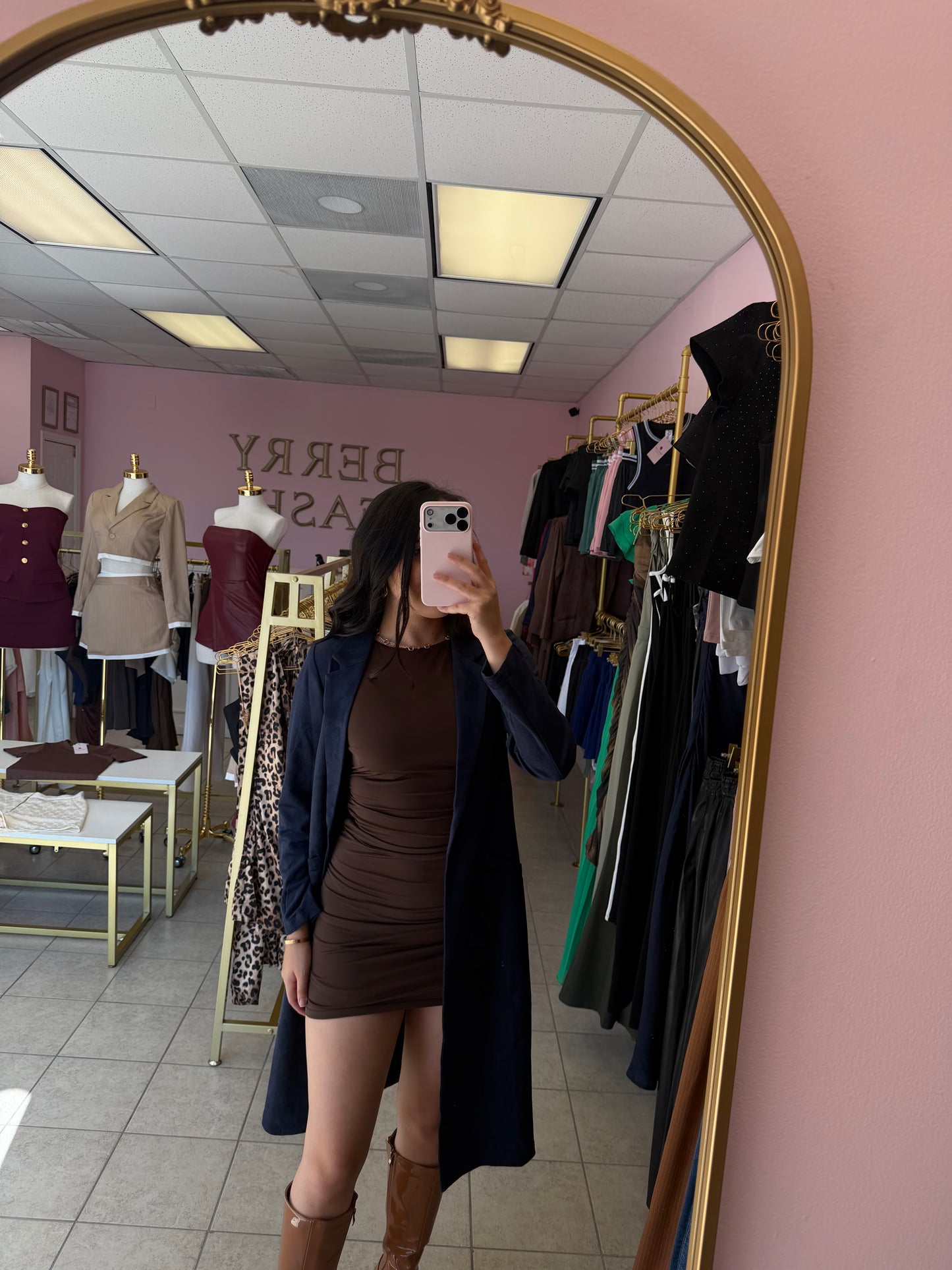 Fabiola Navy Coat
