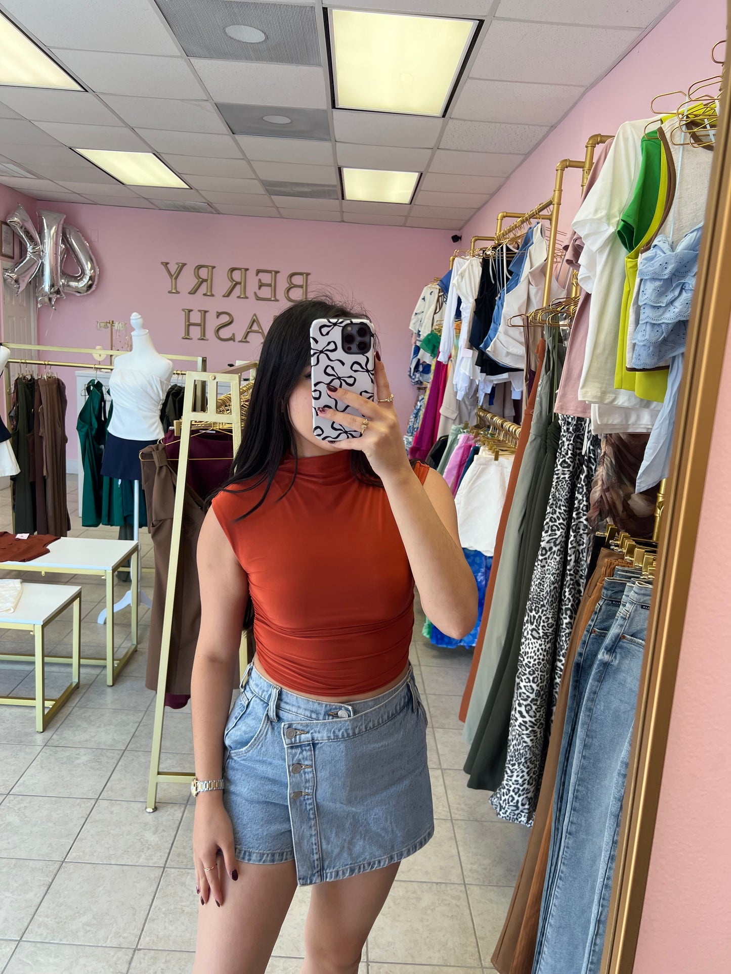 Monica orange Top