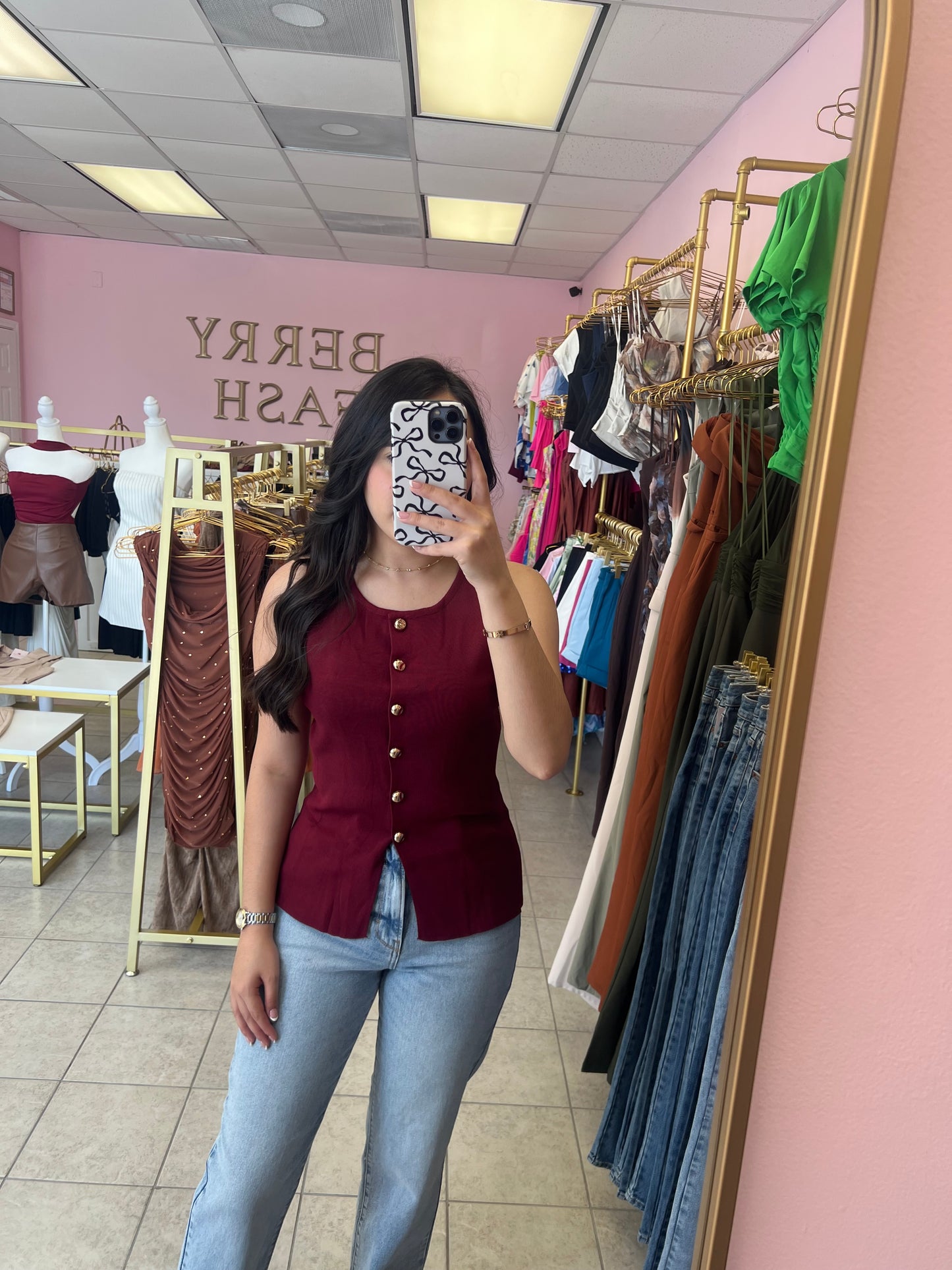Maggie Burgundy Top