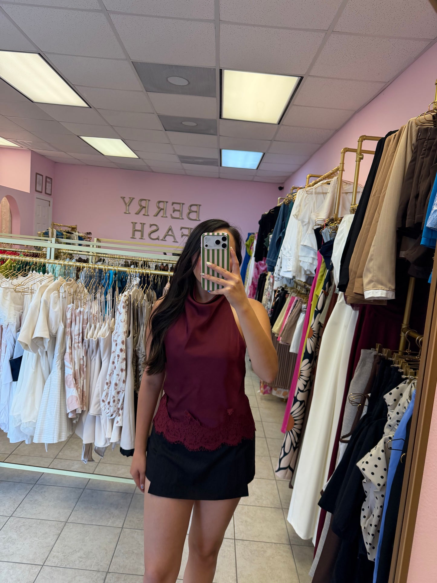 Alyssa Burgundy Top