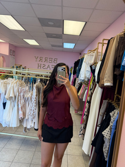Alyssa Burgundy Top