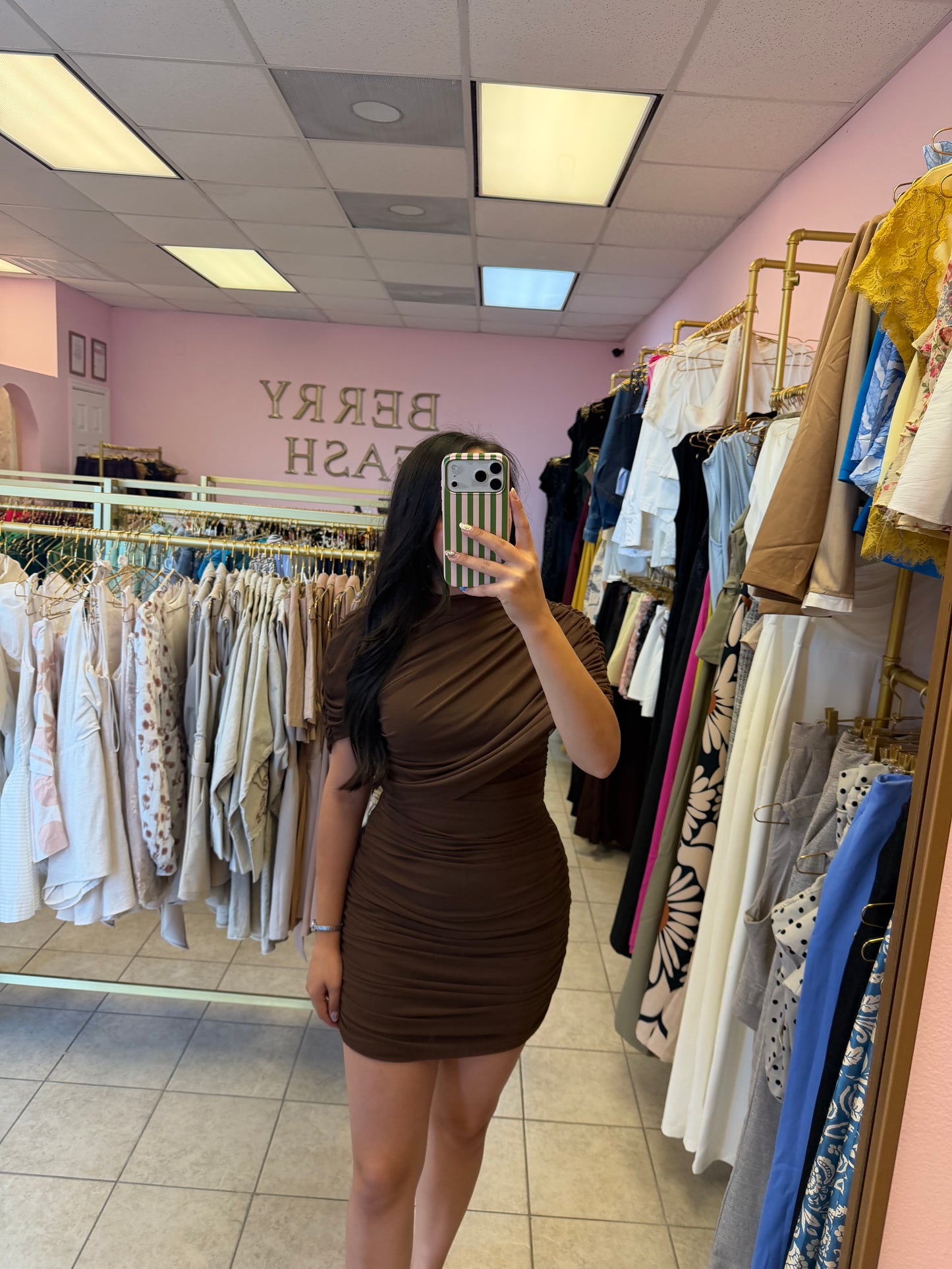 Leticia Brown Dress