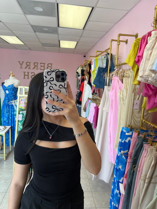 Maribel Black Top