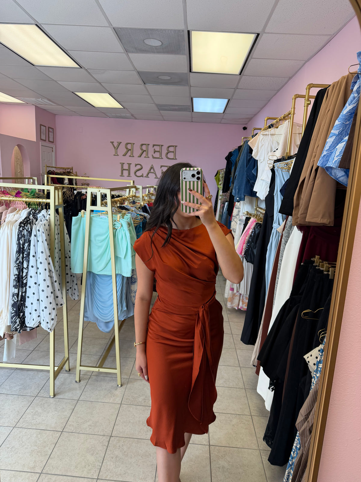 Alma Orange Dress