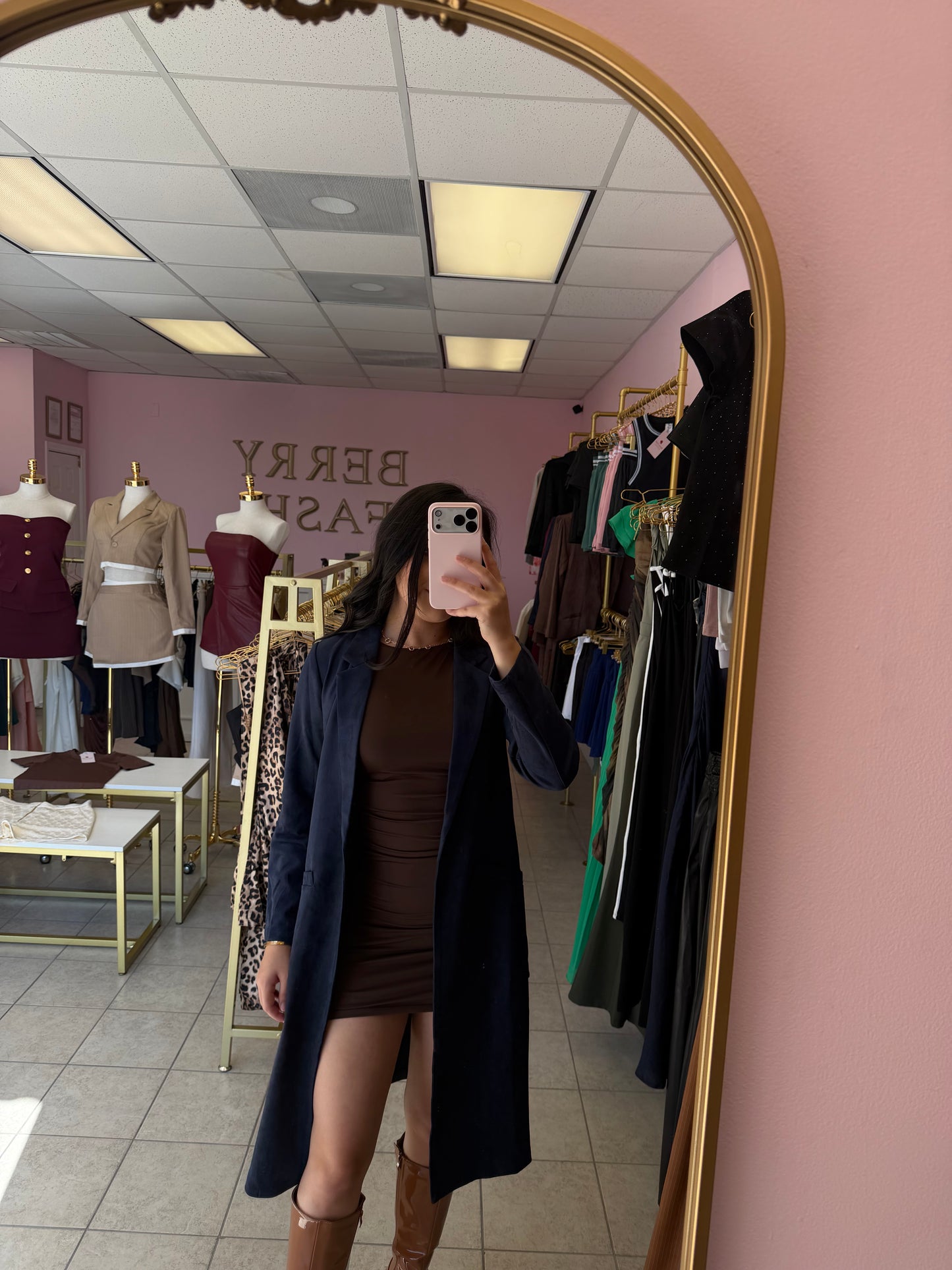 Fabiola Navy Coat