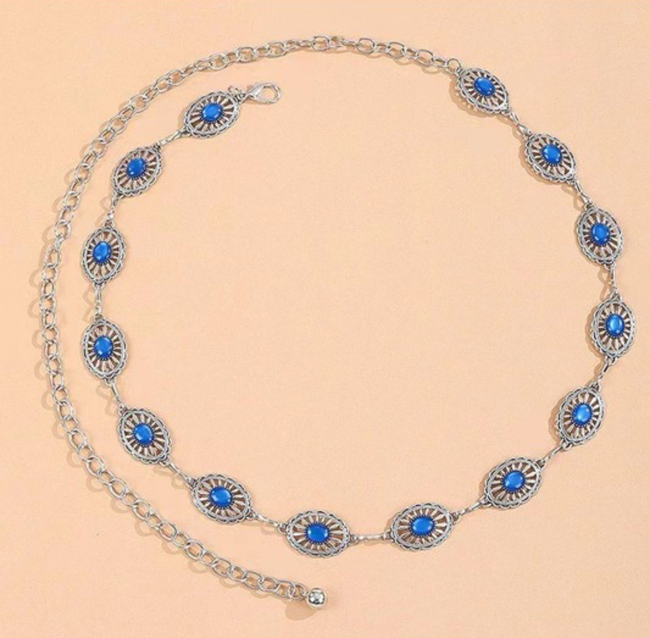 Dark Blue chain Belt