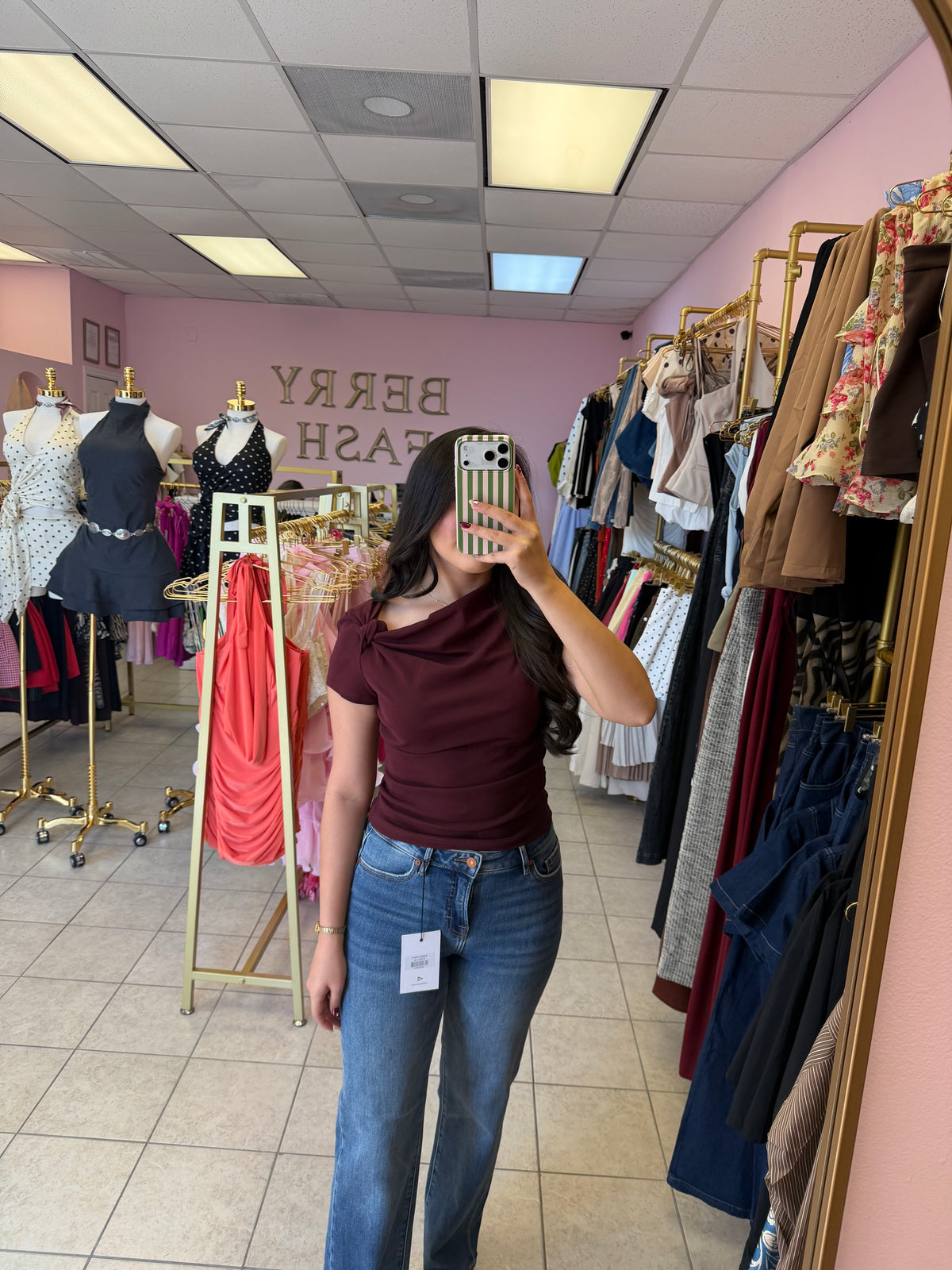 Adelyn Burgundy Top