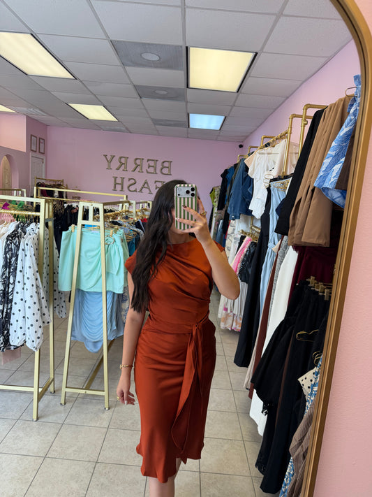 Alma Orange Dress