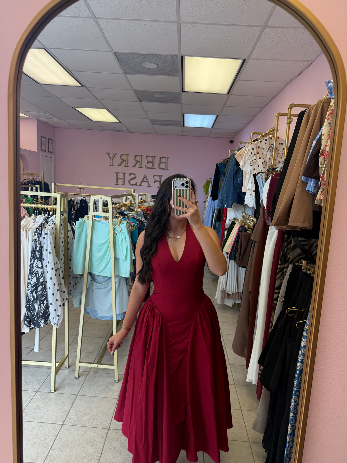 Celeste Burgundy Dress
