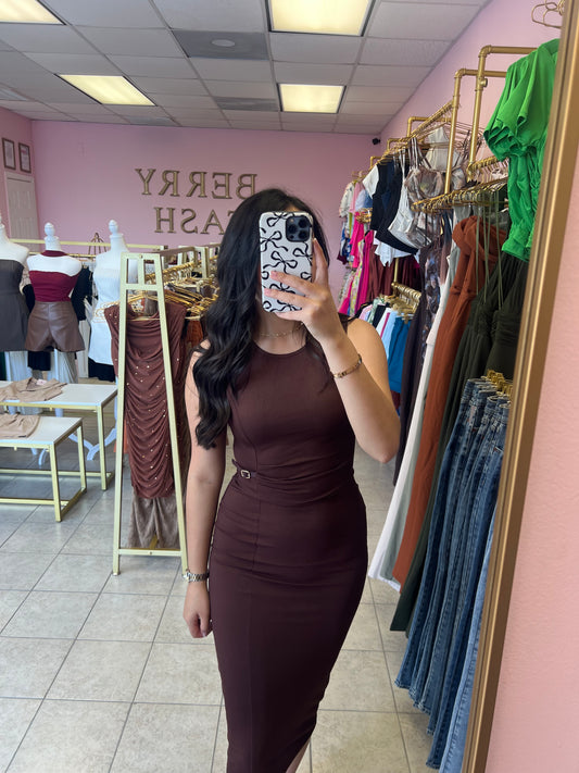 Vanesa Brown Dress