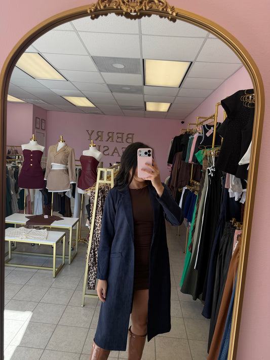Fabiola Navy Coat