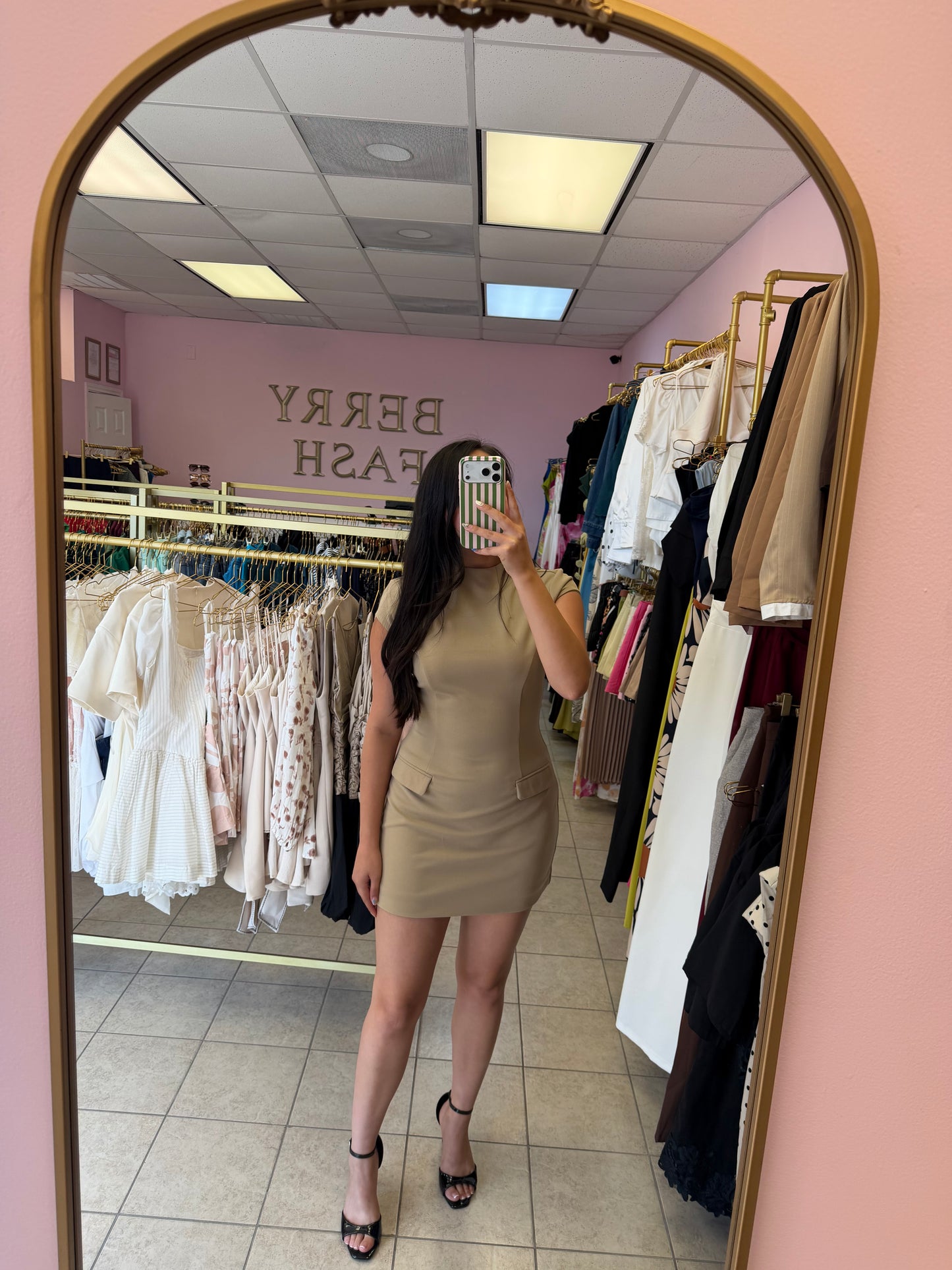 Mayve Beige Dress