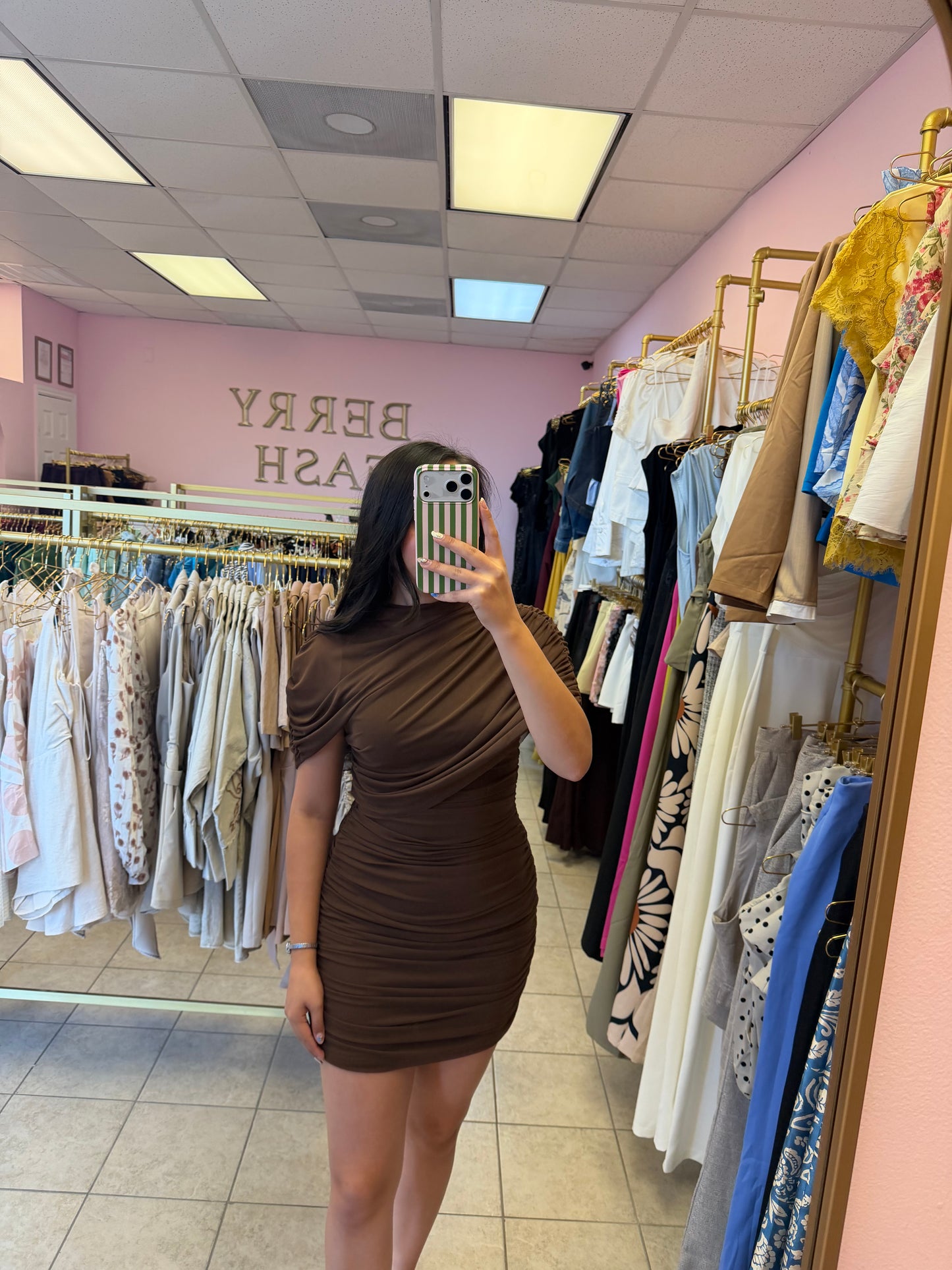 Leticia Brown Dress