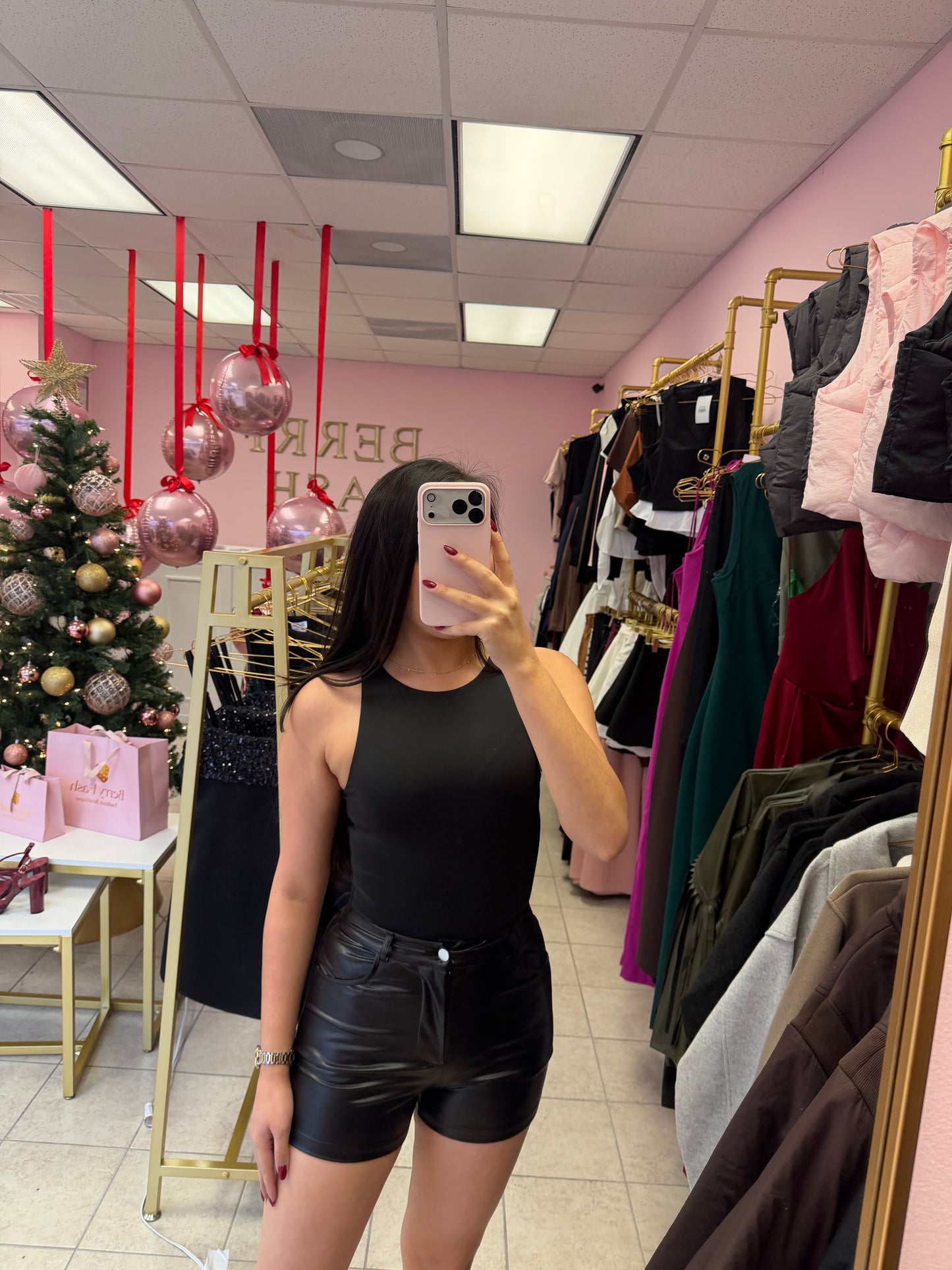 Victoria Black Bodysuit Top
